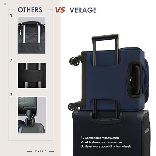 Miniatura 6 de Verage Carry On Underseat Luggage with Wheels & USB Port, Wheeled Spinner Bag Carry-on Luggages for Airlines, Lightweight Suitcase Men Women, Pilots