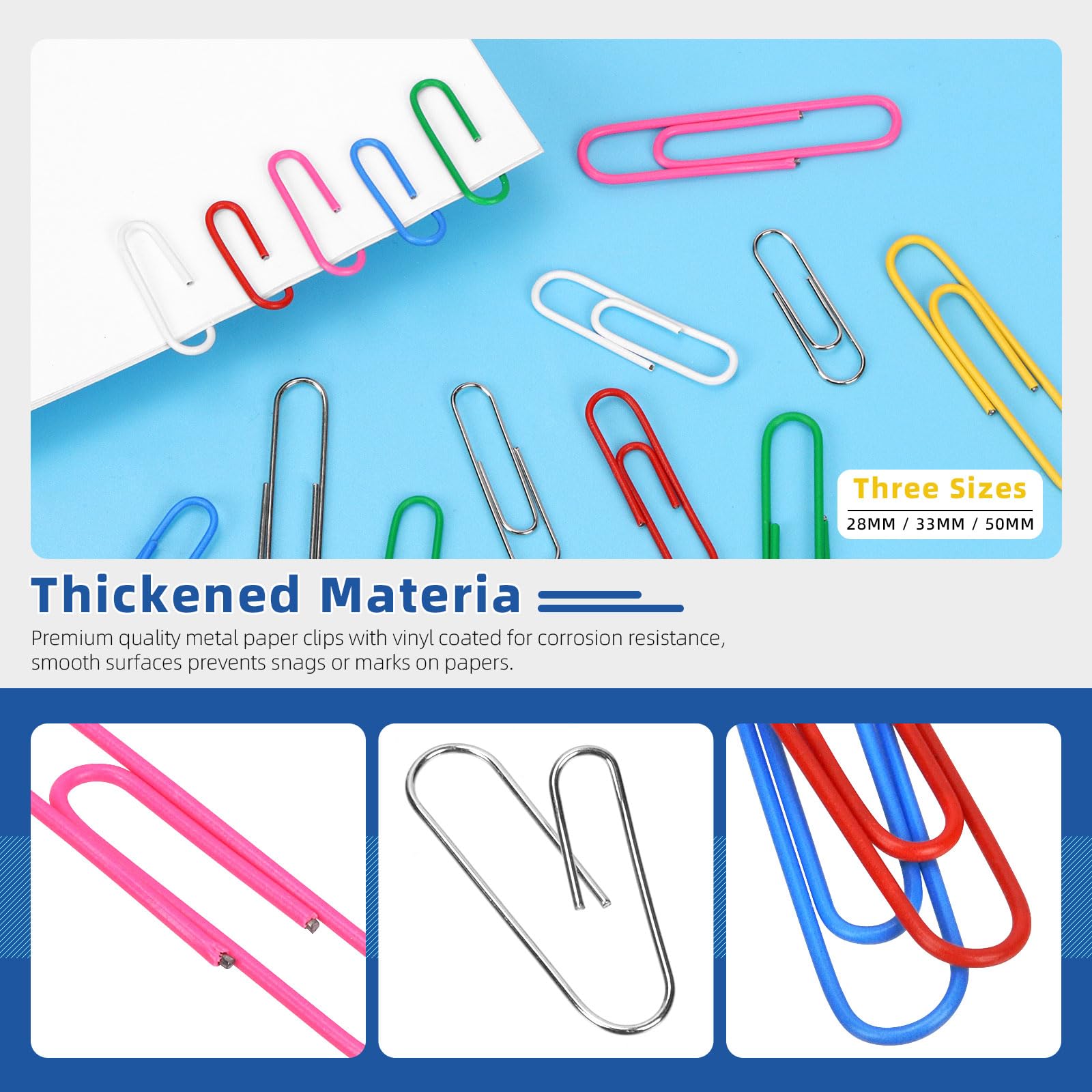 Juego De 72 Clips Plateados Para Carpetas Y Clips De Papel, Total De 72