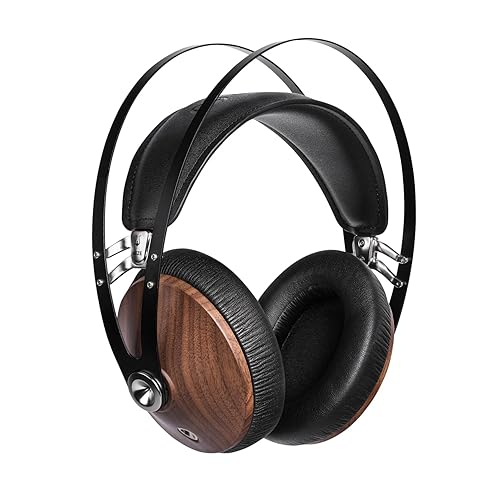 MEZE AUDIO | 99 Classics Walnut Silver | Wooden Closed-Back Headphones for Audiophiles | Gaming | Podcasts | Home Office | Wired Over-Ear Headphones with Mic and Self Adjustable Headband