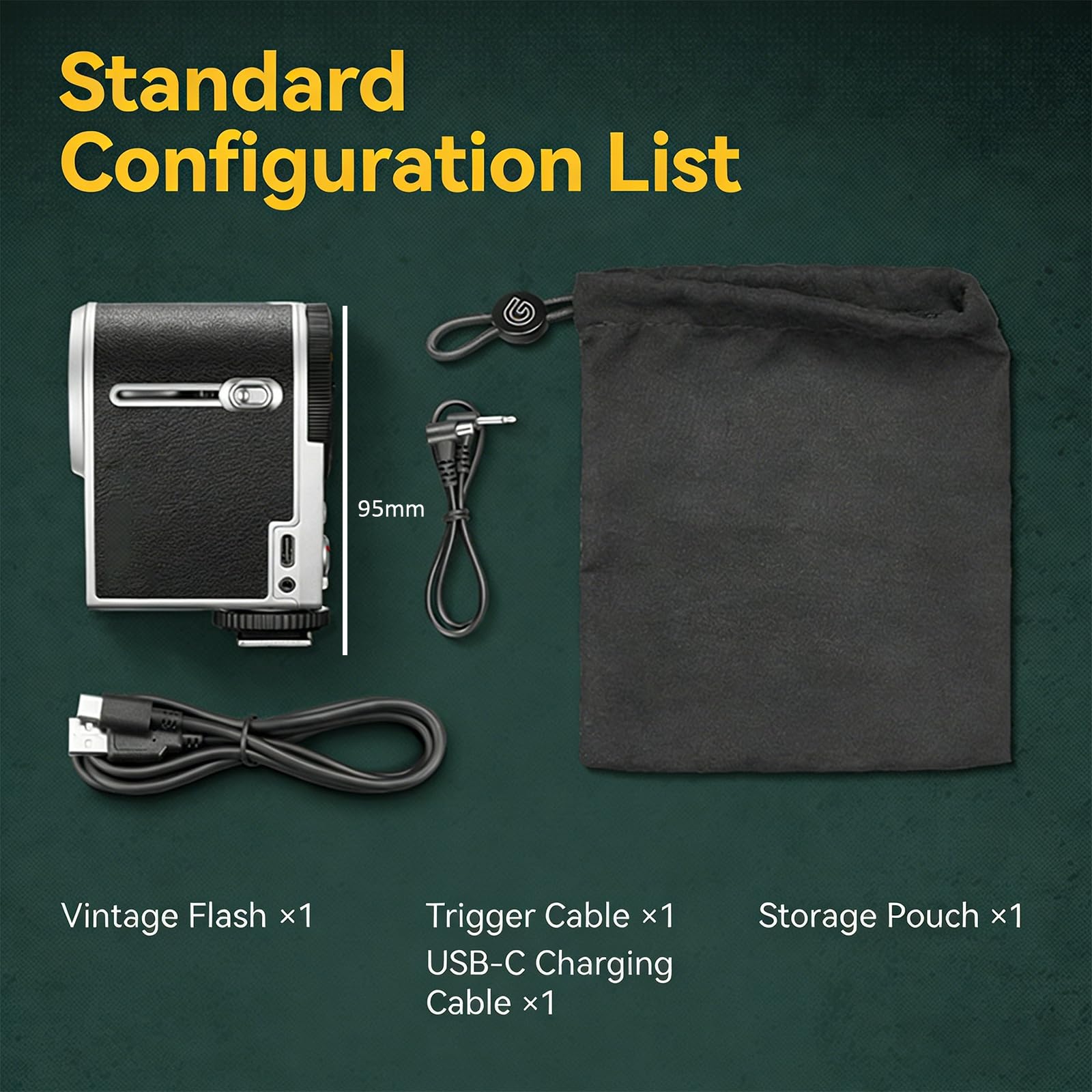 Flash Speedlite para cámara, GN10, control óptico, 7 niveles de potencia de flash, tiempo de reciclaje de 2.5s, modos automático y manual, batería de 1700 mAh para cámaras de película