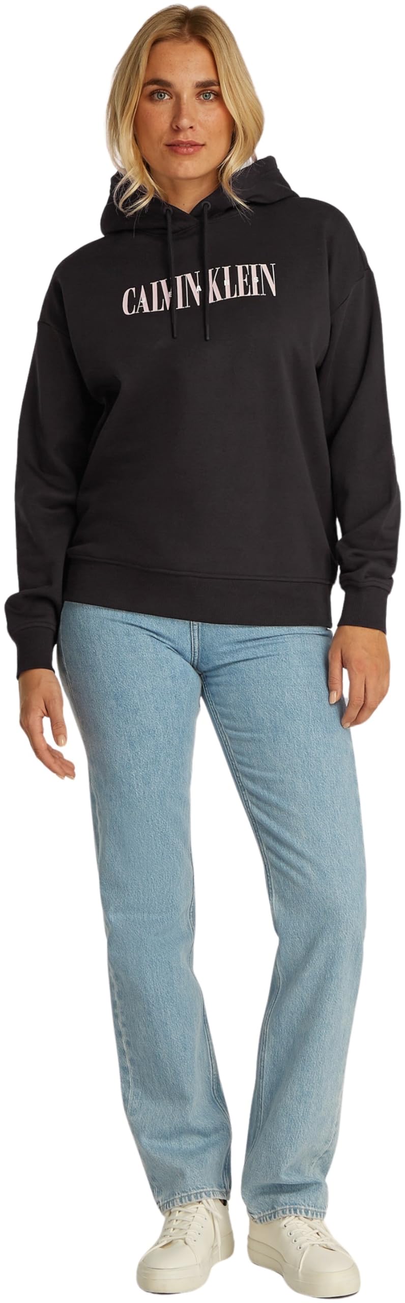Calvin Klein Hoodie Mujer Varsity de algodón