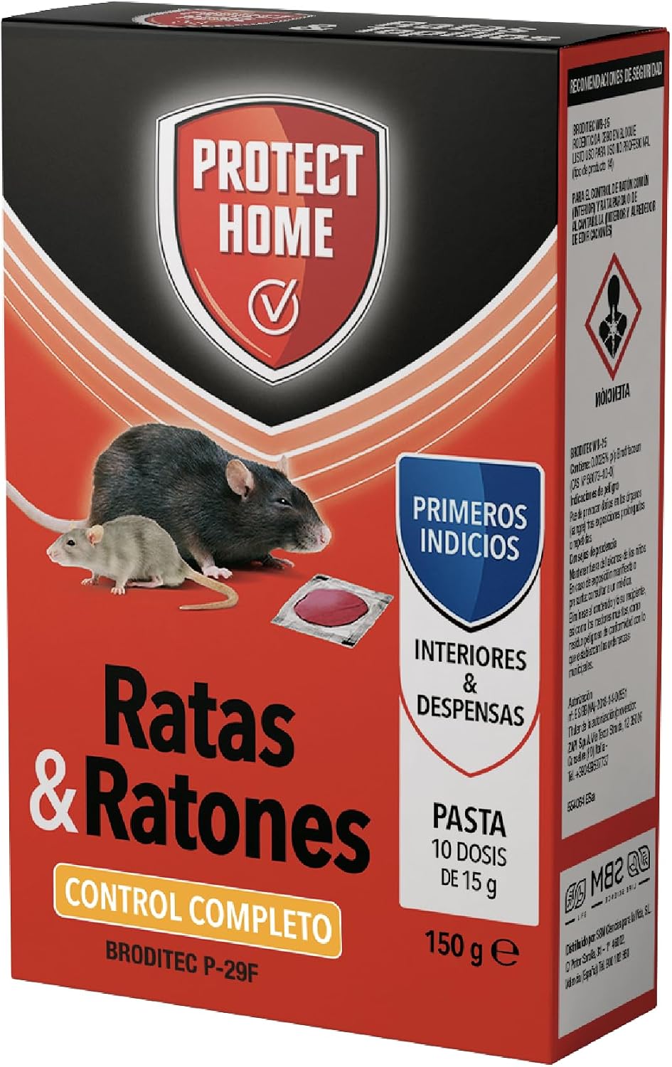 Protect Home atrayente de ratas y ratones, en formato pasta de Alta eficacia y atracción,