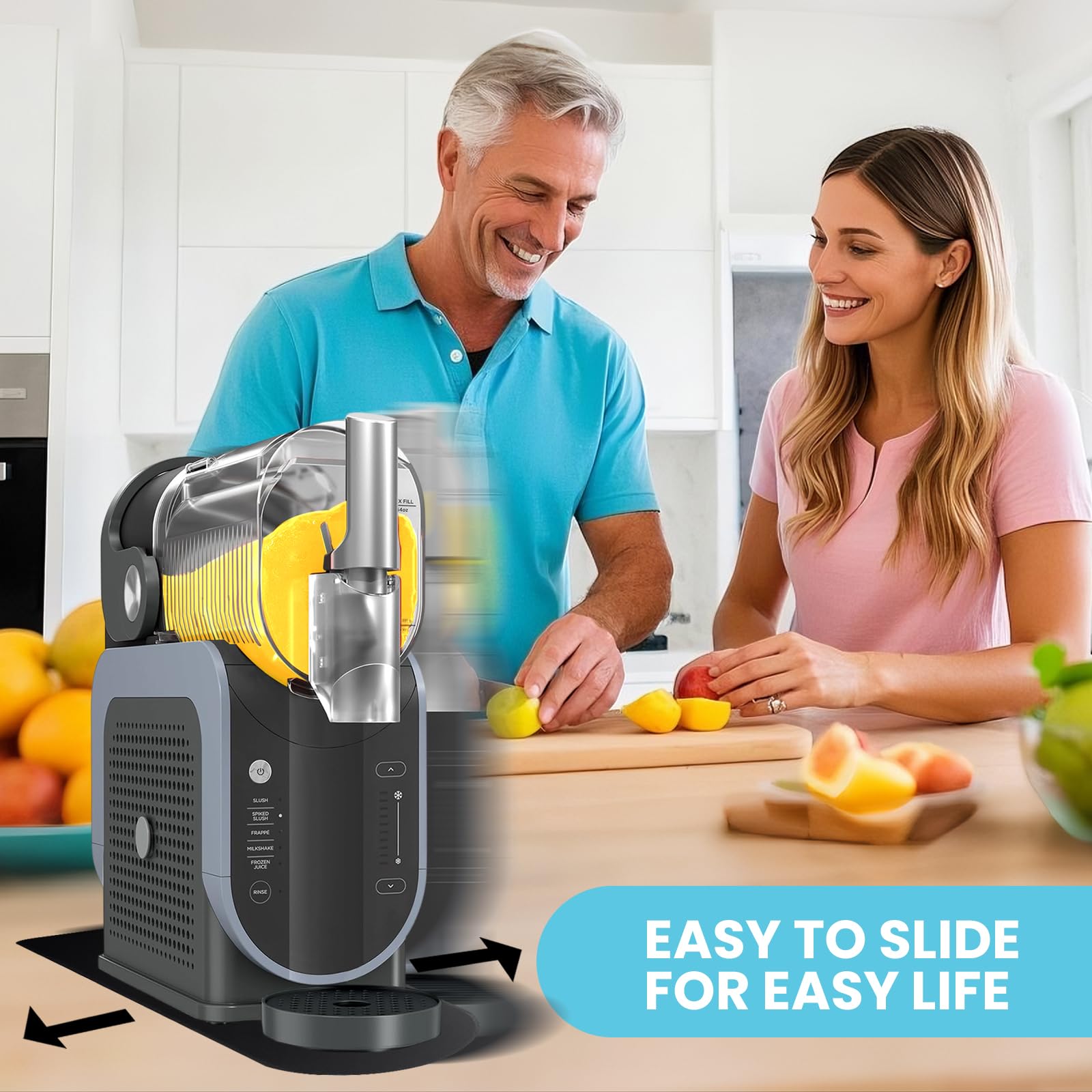 Pad per Macchina Ninja Slushie FS301EU e KLAMER Slush Tappetino Scorrevole, 46 cm x 17 cm, Assorbe le Macchie d'acqua, for Coffee Machines, Blenders, Juicers, and Kitchen Appliances (nero)