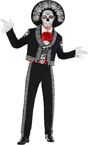 Miniatura 5 de Morph - Disfraz del Día de los Muertos para Hombre - Traje de Mariachi Hombre Día de los Muertos - Disfraz Dia De Los Muertos para Hombre