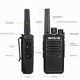 Retevis Walkie Talkies RT68 para adultos, radios de 2 vías de largo alcance, manos libres, batería de 1200 mAh, walkie talkie portátil recargable con base de carga USB, para caza, senderismo (paquete