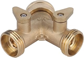 Divisor de mangueira bidirecional, divisor de saída de latão, divisor em Y NPT 3/4, válvula de esfera fechada para mangueira de lavanderia para mangueiras de jardim NPT 3/4