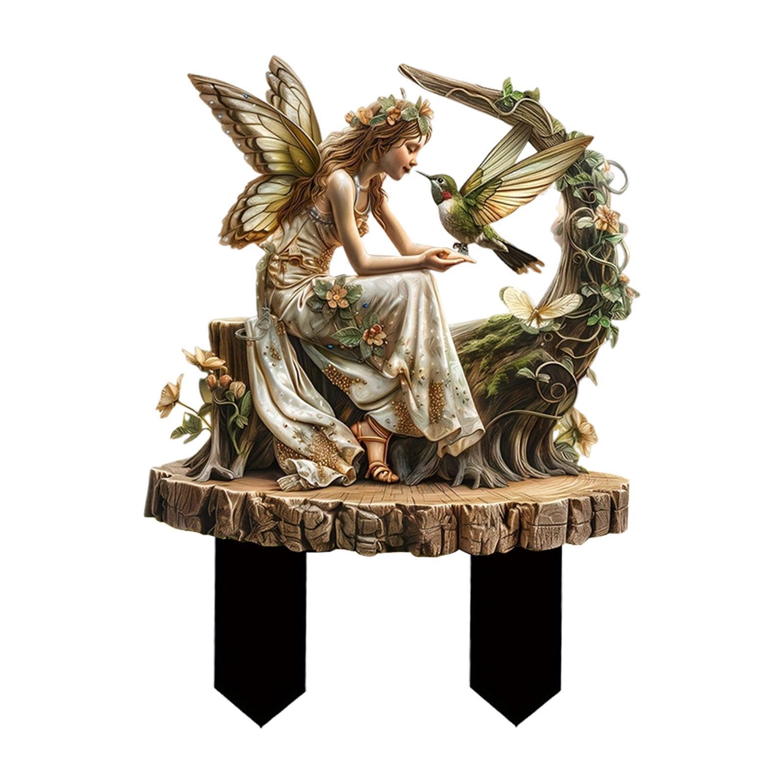 Fairy Decorative Garden Stake Flower Pot Decor for Backyard Courtyard Bonsai |1 Fairy Decorative Garden Stake-image-32