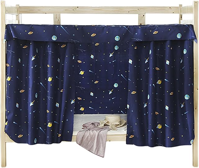 Cabin Bunk Bed Tent Curtain Cloth Dormitory Mid-sleeper Bed Canopy Spread Blackout Curtains Dustproof Mosquito Protection Screen Net