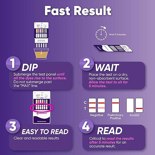 Miniatura 4 de Prime Screen Paquete de 10 Kit de prueba de orina de 6 paneles