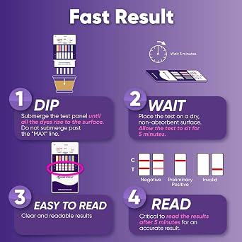 Prime Screen [5 Pack] 6 Panel Urine Drug Test Kit (THC-Marijuana, BZO-Benzos, MET-Meth, OPI, AMP, COC), WDOA-264