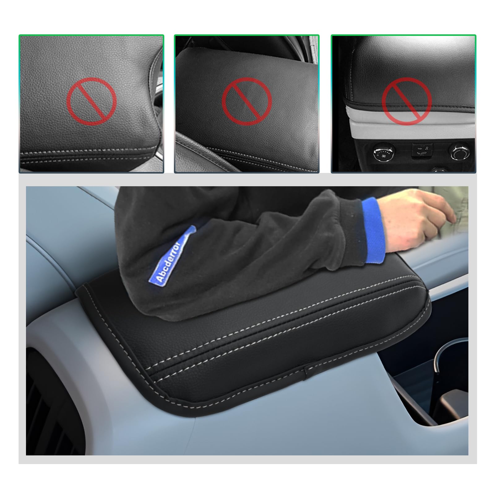 GAFAT Compatibile con Hyundai Kona SX2 2024 2025 Copertura per Bracciolo Centrale, Kona SX2 Hybird EV Protezione per Braccioli Console Centrale, in Pelle PU, Kona 2024 Accessori (Bianco)
