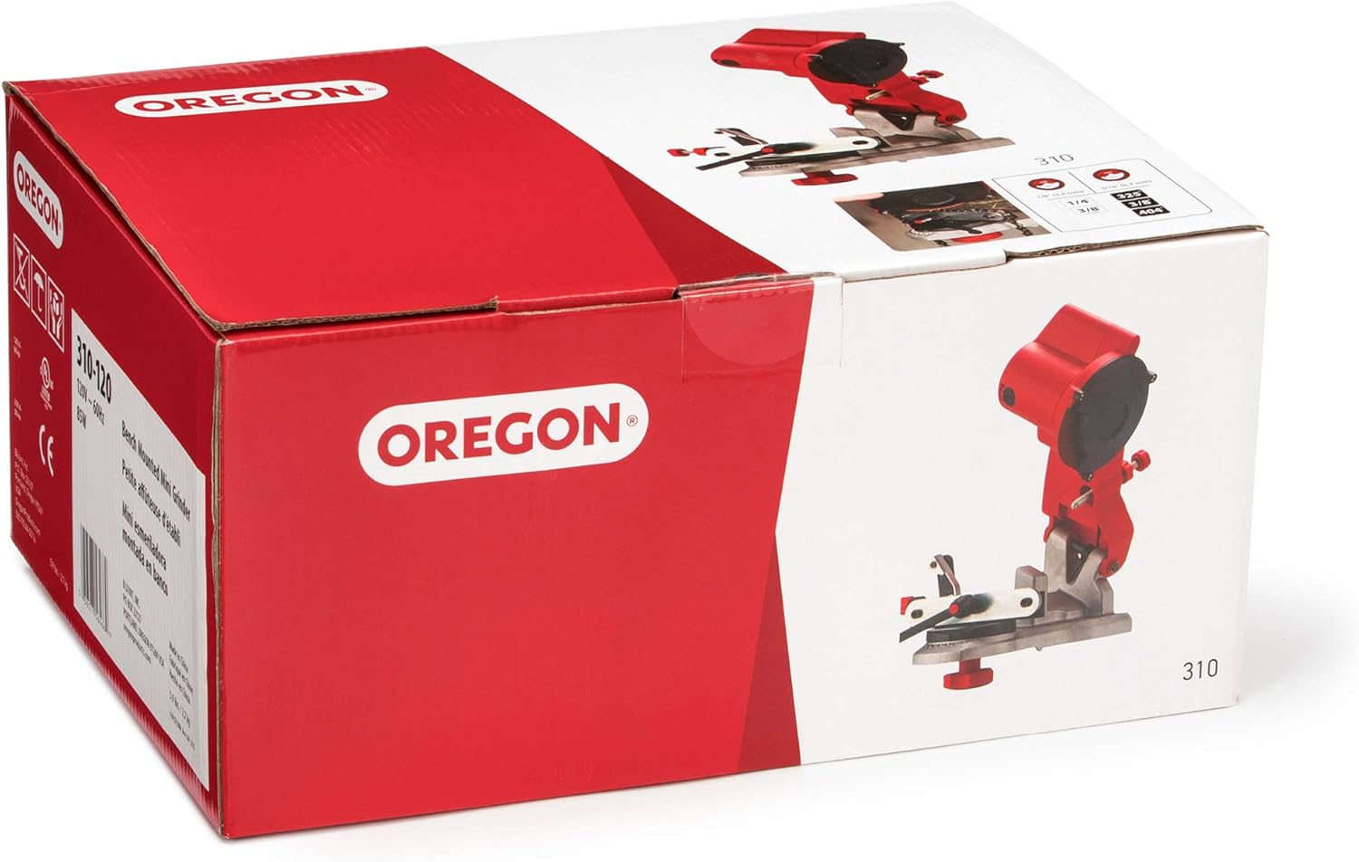 Oregon Compact 120-Volt Mini Bench Grinder, Universal Saw Chain Sharpener, for All Chainsaw Chains (310-120) : Patio, Lawn & Garden