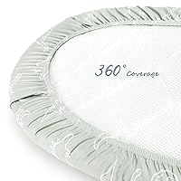 Vista 8 de Juego de sábanas ajustadas ultra suaves para cuna, 2 unidades, ajuste universal para cunas, cesta de moisés, colchón ovalado y rectangular, seguro