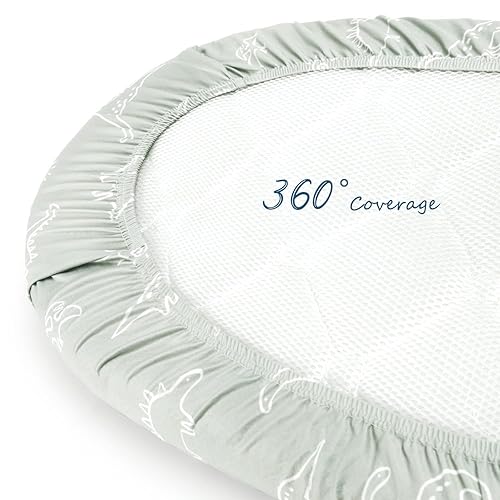 Miniatura 8 de Juego de sábanas ajustadas ultra suaves para cuna, 2 unidades, ajuste universal para cunas, cesta de moisés, colchón ovalado y rectangular, seguro y