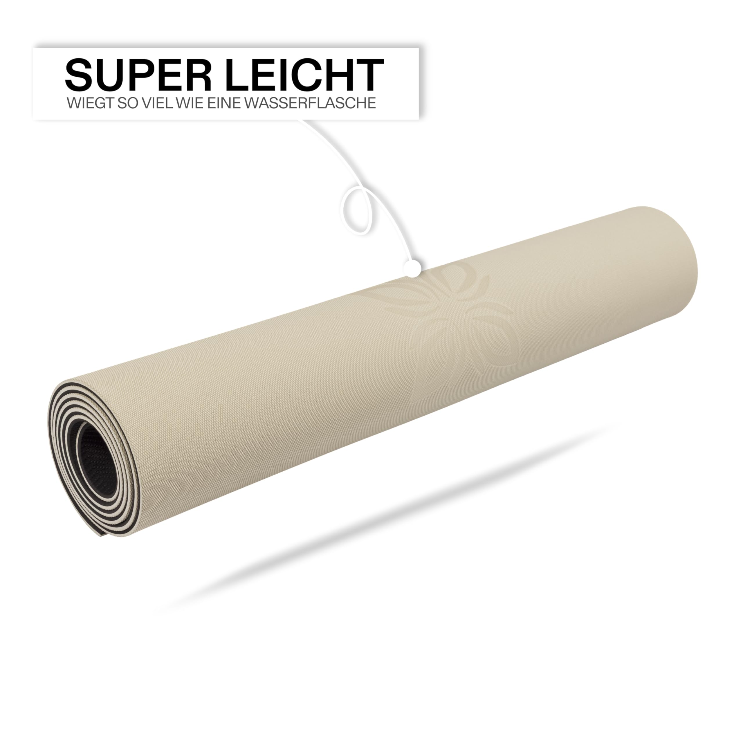 FLOW Pilatesmatte & Yogamatte – 180×61 cm, 5 mm rutschfeste TPE Fitnessmatte, hautfreundlich & allergikergeeignet, PVC- & latexfrei, leicht & robust für Studio & Home-Workout