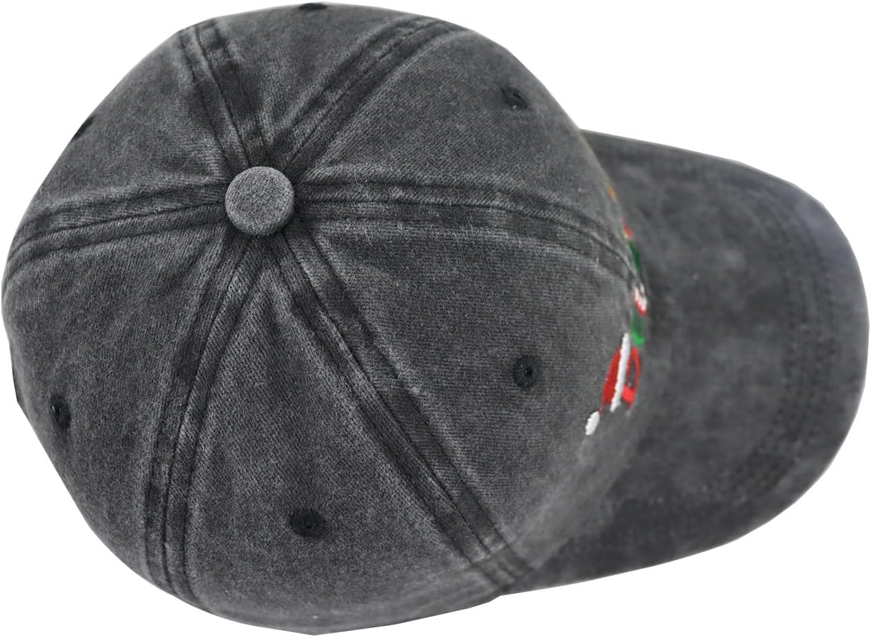 Xpayzere Merry Christmas Hats for Women Men, Funny Adjustable Cotton Embroidered Believe Xmas Party Baseball Cap - Image 4