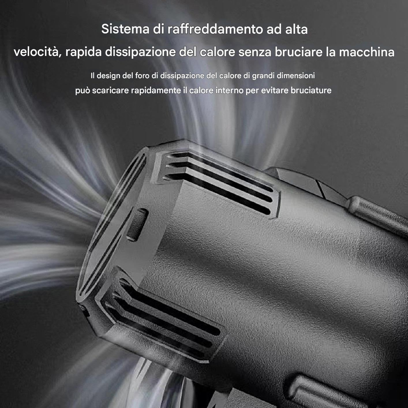 Soffiatore Elettrico per Foglie Ricaricabile Senza Fili a Batteria | Soffiatore Portatile da Giardino Esterno per Manutenzione Pulizia Giardino Prato Cortile Auto Spolveratura