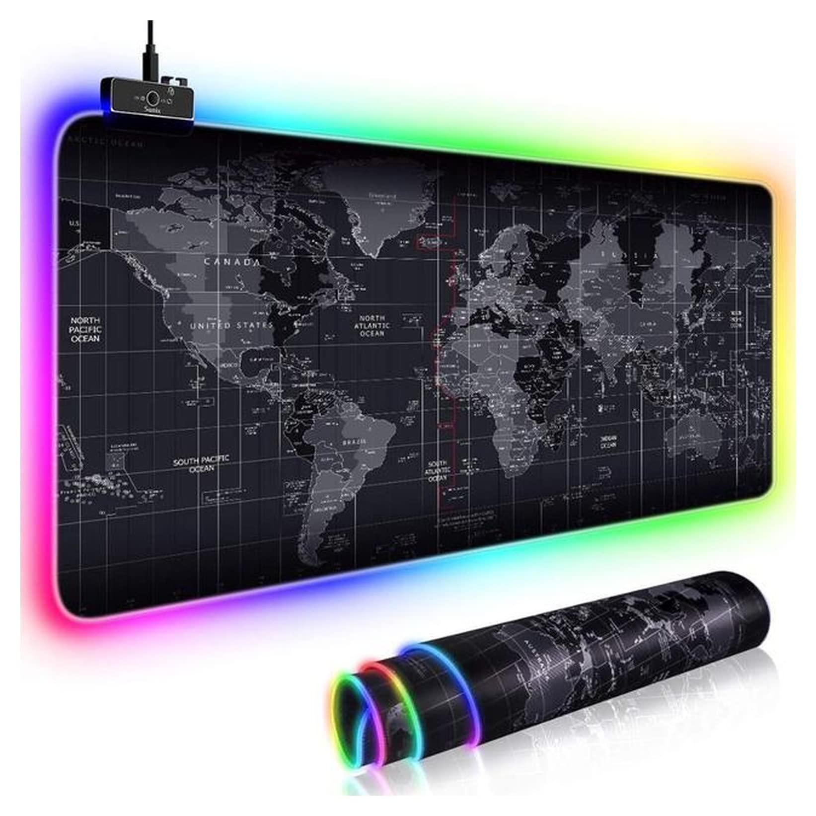 Tappettino del Mouse Grande Gaming Pad Pad Grande Mappa Mappa Mousepad BACCHETTO Gomma da SPEDA Gomma Pad Tastiera taccuino taccuino taccuino taccuino Tappetino per Mouse da Gioco (Color : RGB, Size