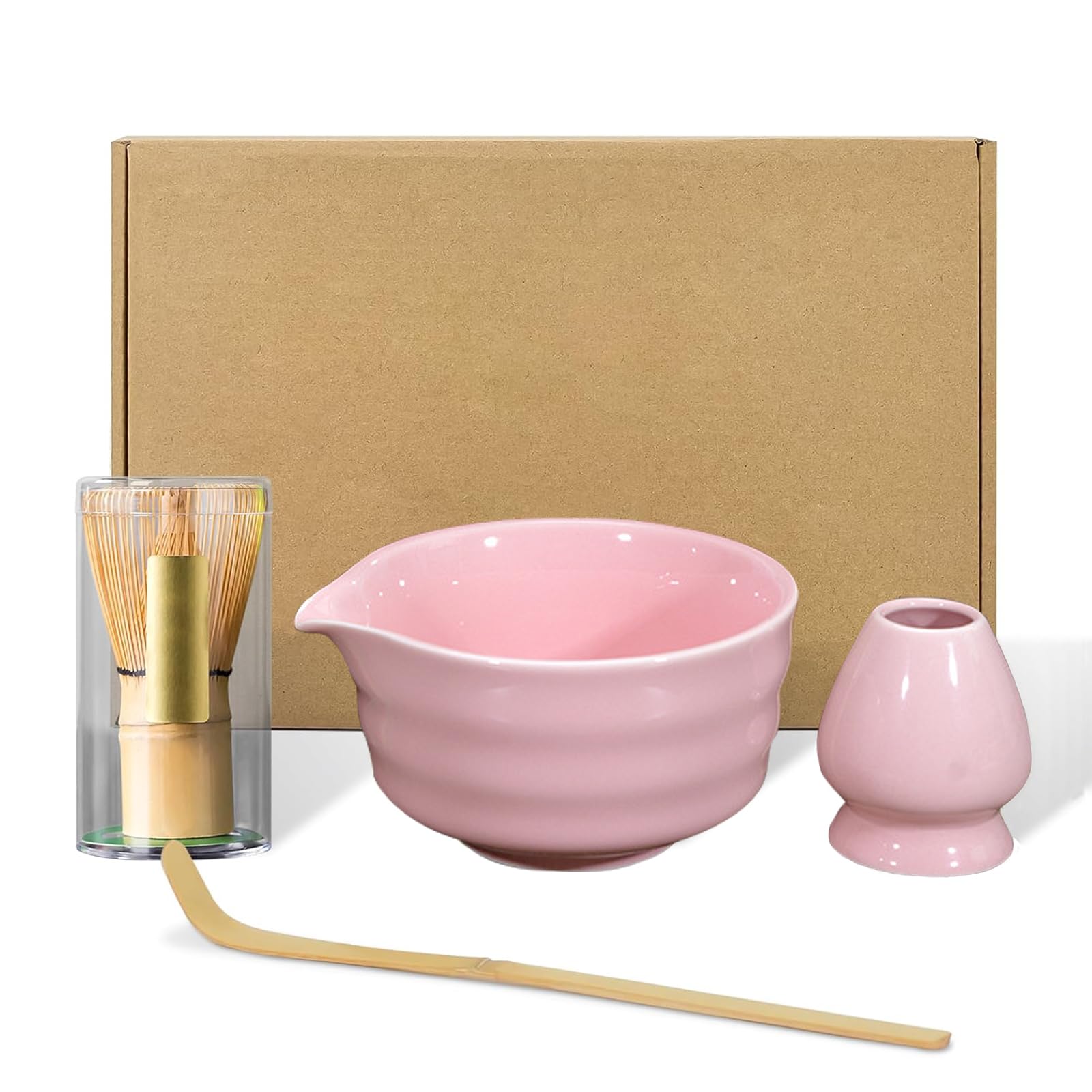 Set Da 4 Pezzi Per Tè Matcha, Frusta, Paletta, Ciotola In Ceramica Per Matcha, Strumenti Tradizionali Per La Preparazione Del Tè Fatti A Mano, Set Di Strumenti Per Il Tè Giapponese