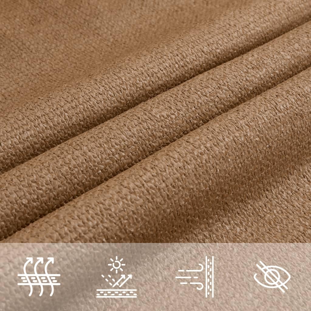 Pangshiyuan Voile d'ombrage 160 g/m² Taupe 2,5 x 3,5 m HDPE jiangboyue-311398