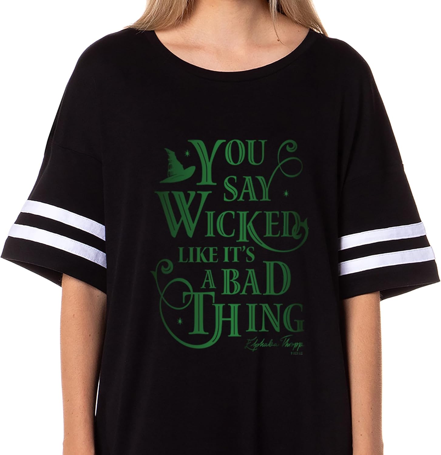 INTIMO Wicked Women's Movie Film Elphaba Varsity Gown For Adults - Image 3