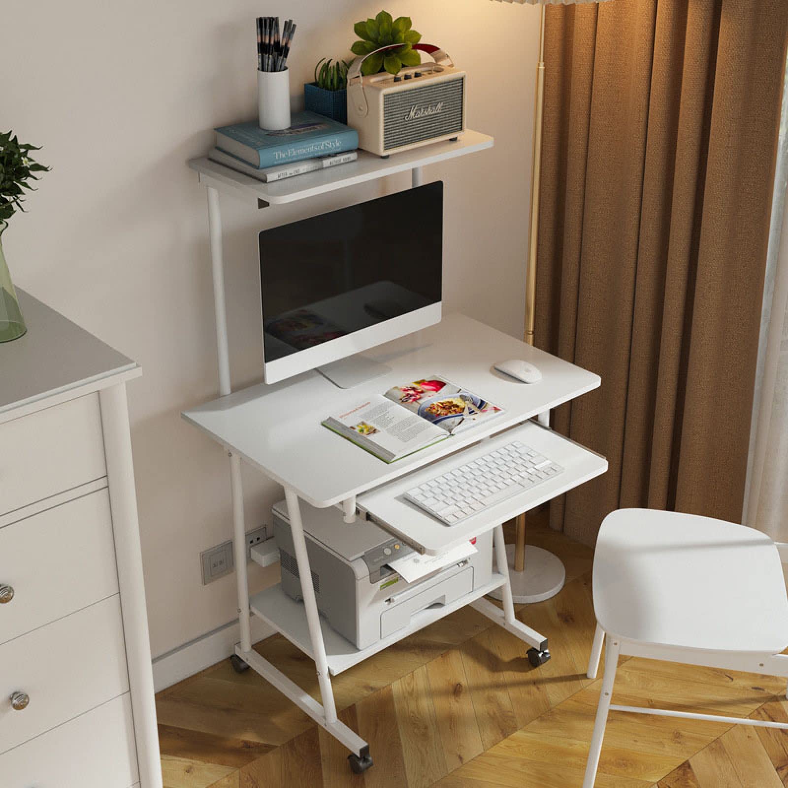 Compact Computer Cabinet Desk Home Styles Bedford Black Compact