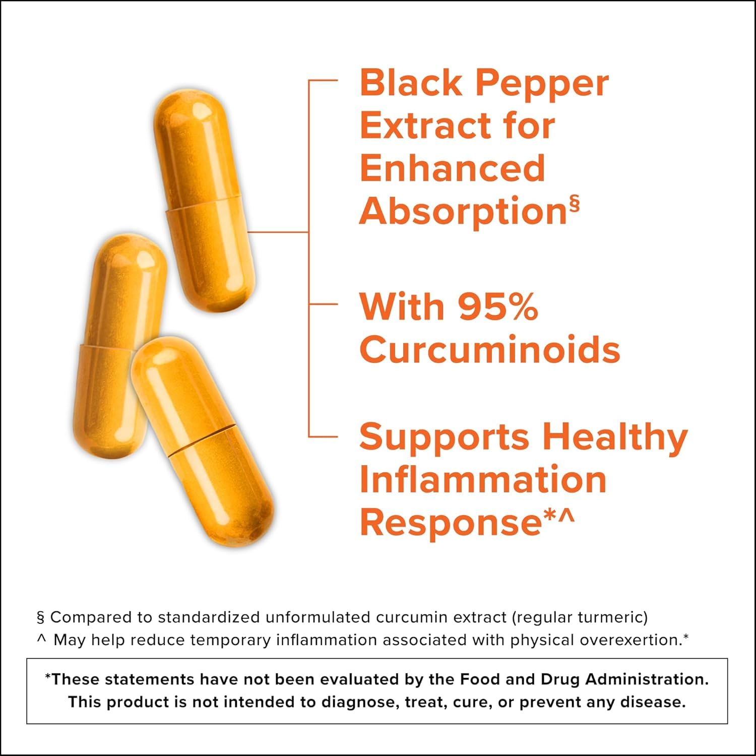 Qunol Turmeric 2250mg + Black Pepper for Enhanced Absorption, 150 Capsules — Amazon image 3