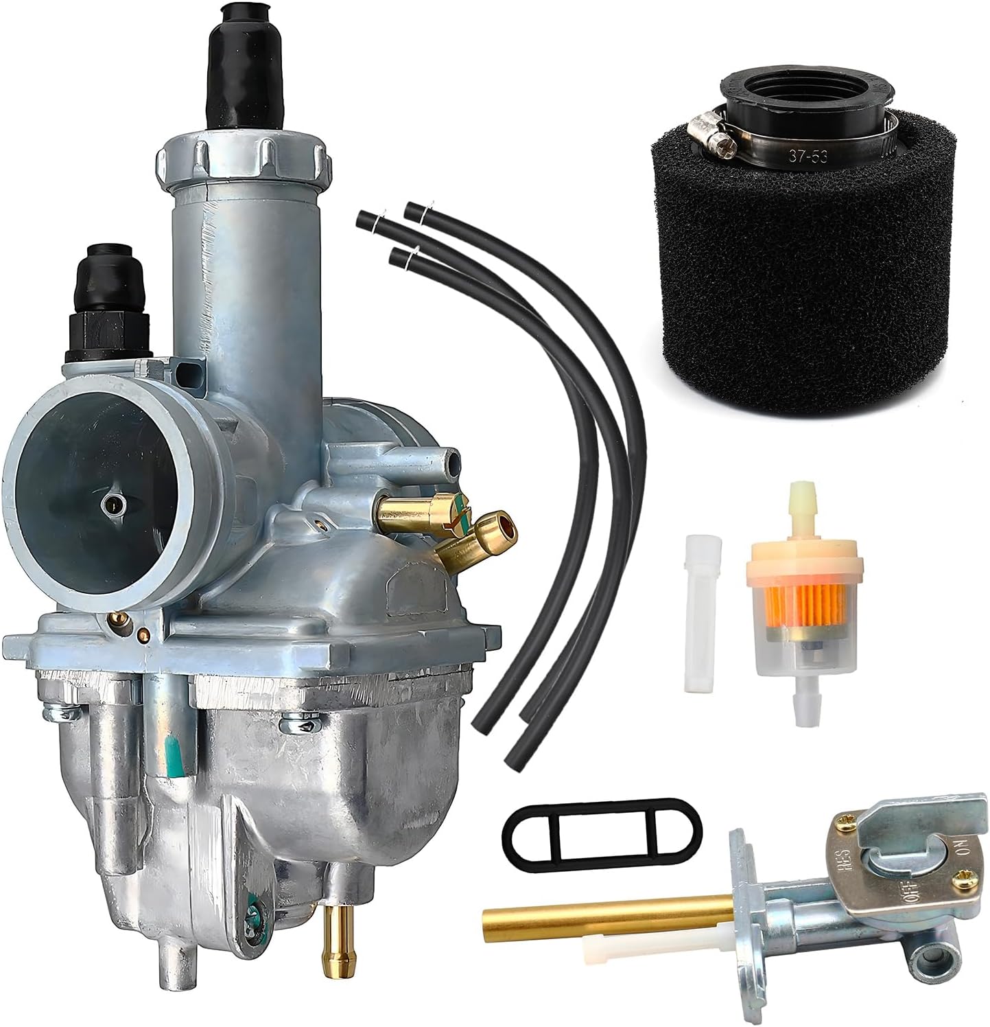 Carburetor w/Air Filter and Fuel Gas Petcock Valve Switch