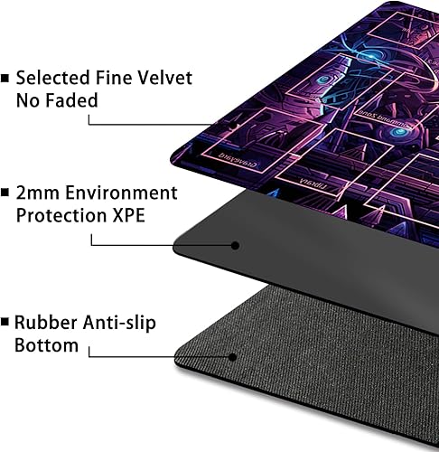 Miniatura 89 de Tapete de juego para MTG, con bolsas de almacenamiento gratis, tapete de juego de 24 x 14 pulgadas, TCG y tapete de juego de mesa para tarjetas