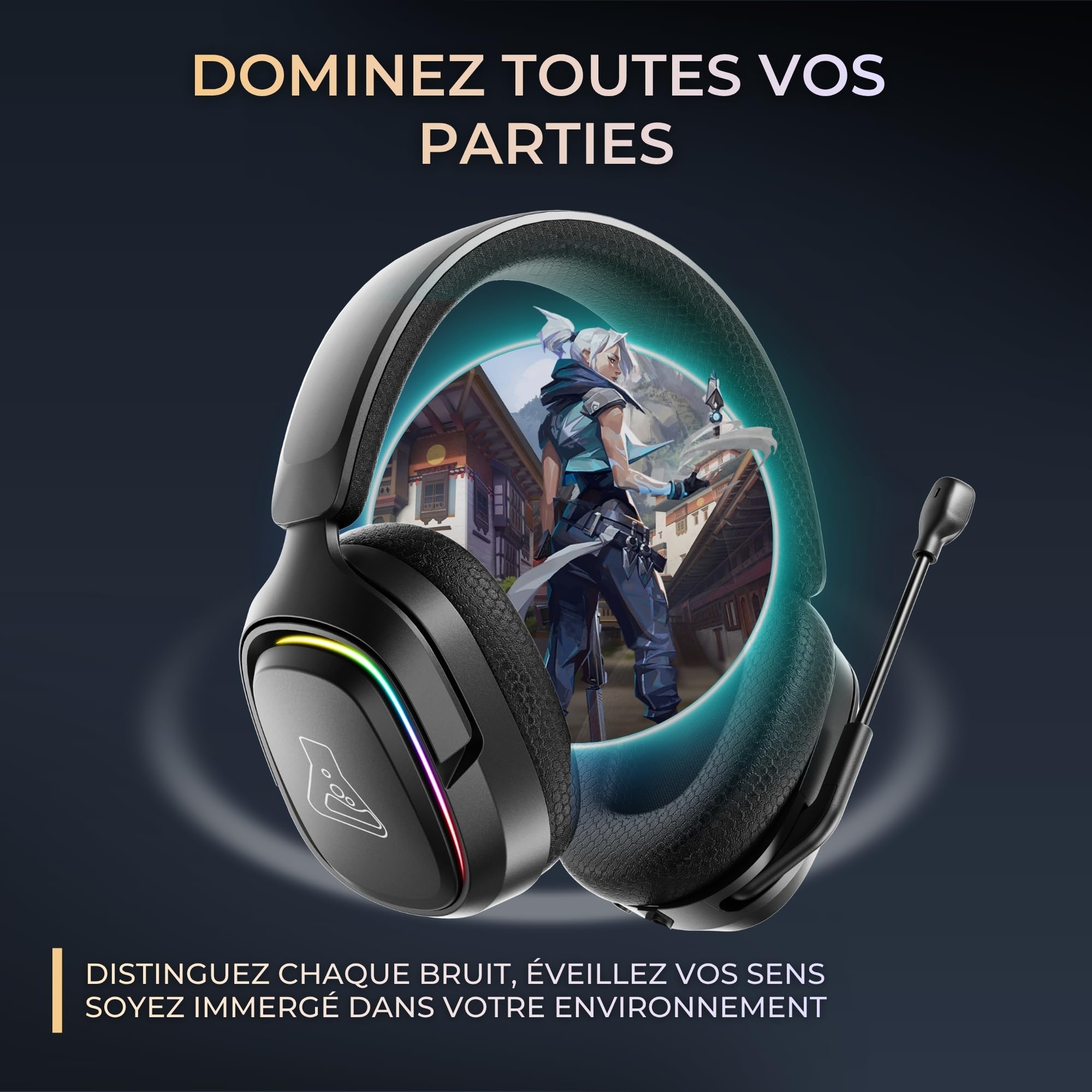 The G-Lab Korp Rubidium - Casque Gaming sans Fil Triple Mode PC/Consoles