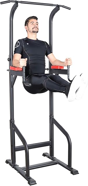 Ultrasport Power Tower, dip station, fitness tower, multifunctional training device, height adjustable
