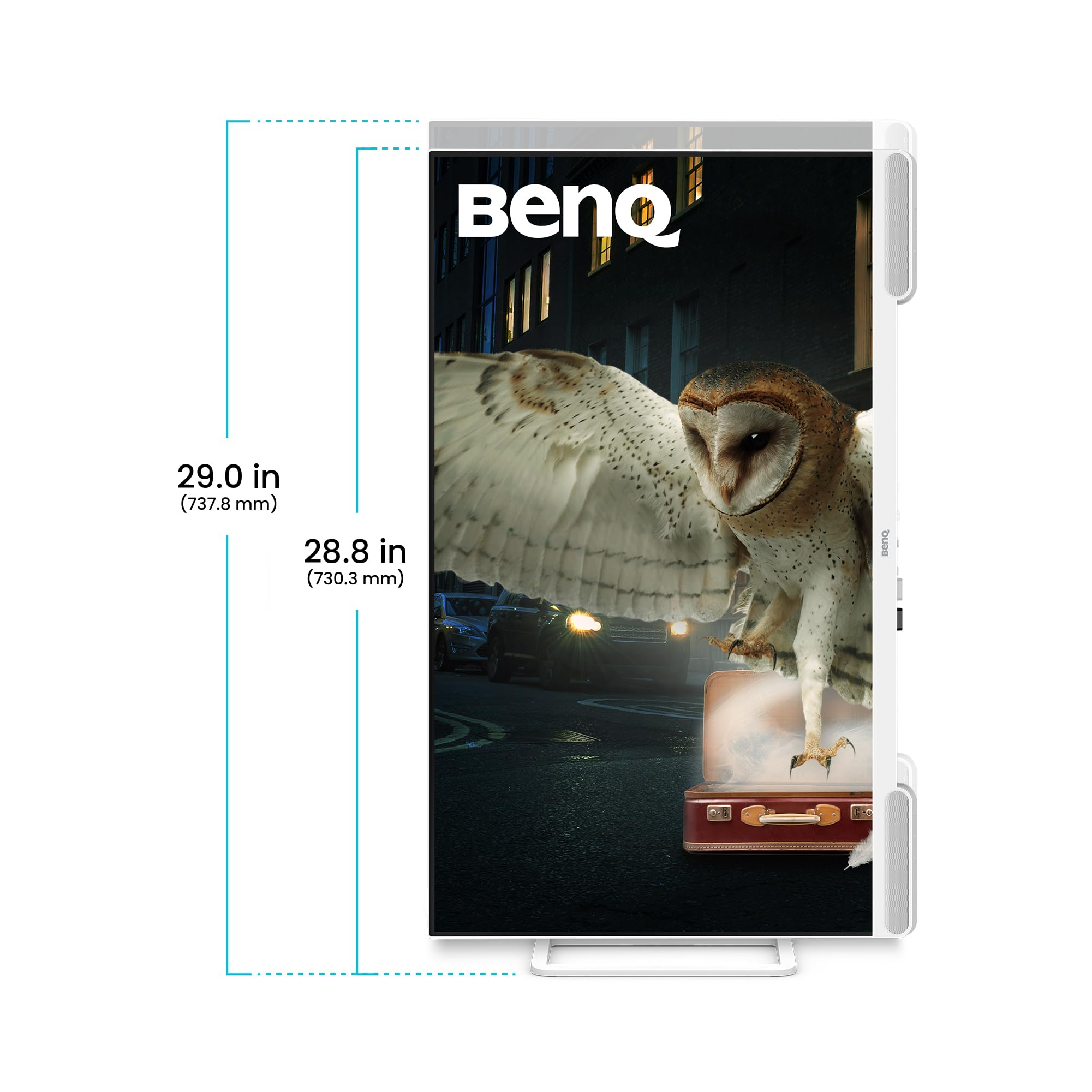 BenQ EW3290U 4K Écran, 32", 3840x1260, P3 98%, Technologie AI Contrast Exclusive, Haut-parleurs 2.1 intégrés avec Caisson de Basses, Port USB-C, 3 Ports HDMI, Design Ergonomique, Technologie Eye Care