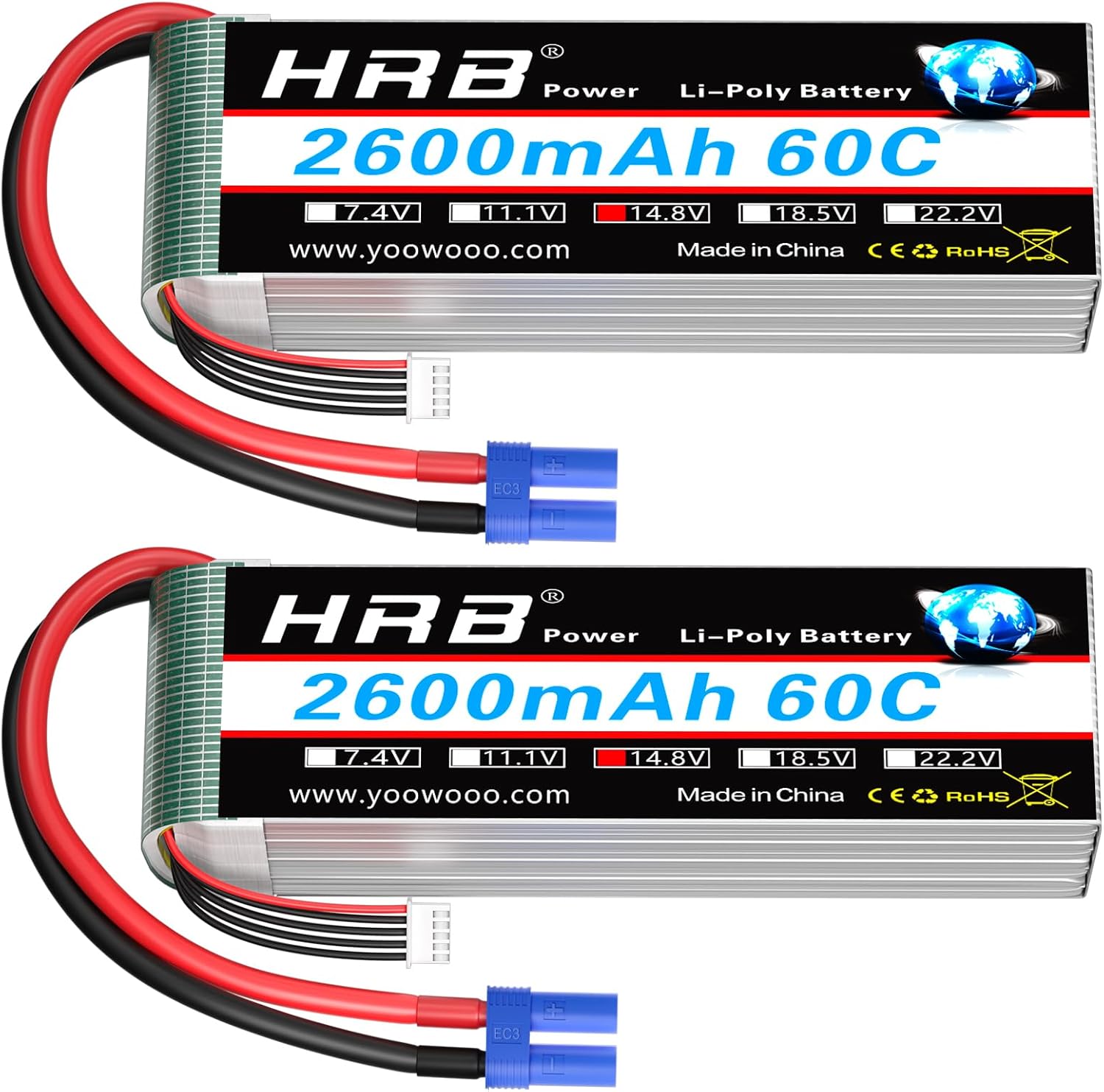 HRB Lipo Akku 5000mAh 3S 11,1V 50C - Hochleistungsbatterie Für RC Modelle