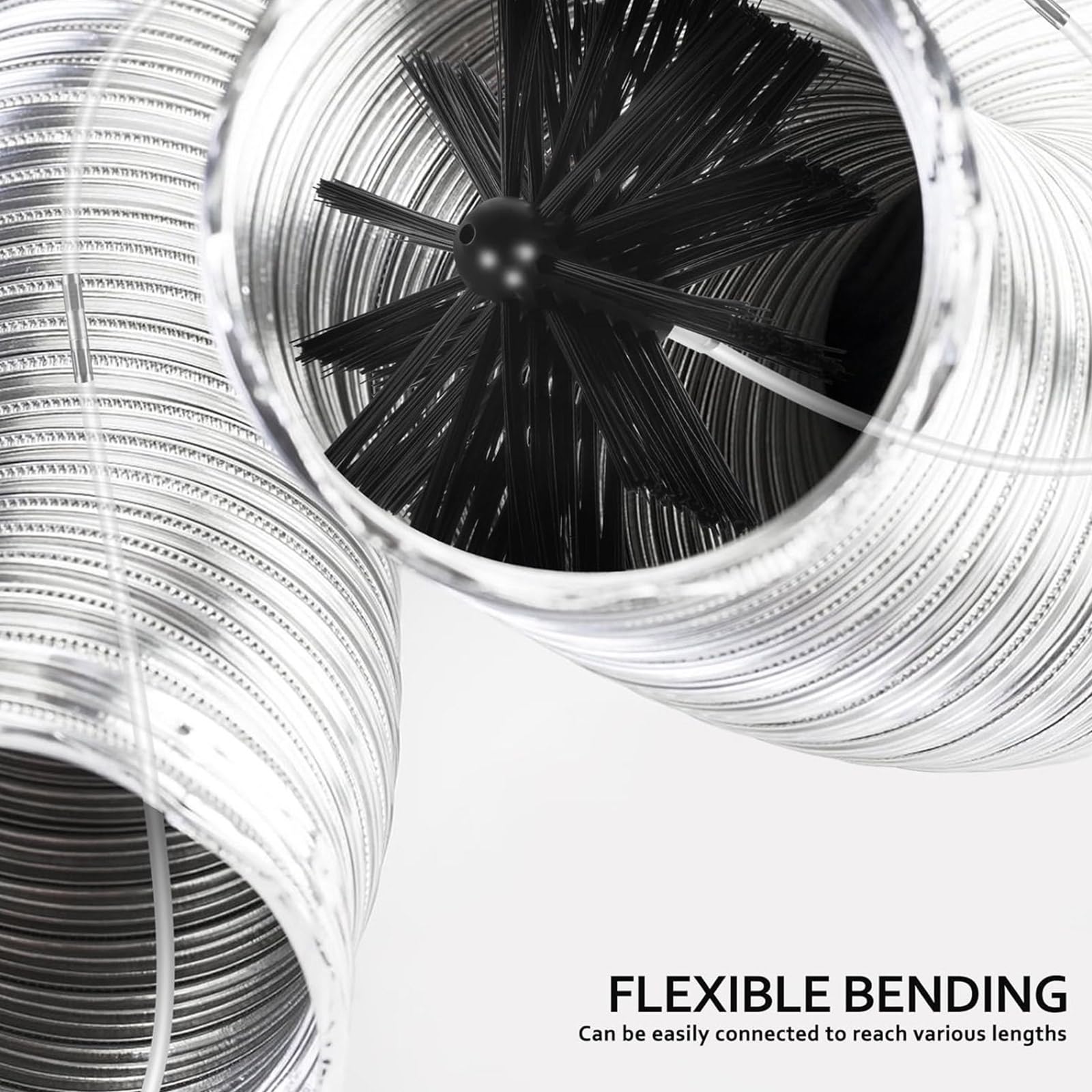Professionelle Schornsteinreinigungsbürsten Biegbare Nylon Reinigungsbürsten für Rauchabzugs und Abflussrohre Schmutzentfernung Flexible Schornsteinbürste