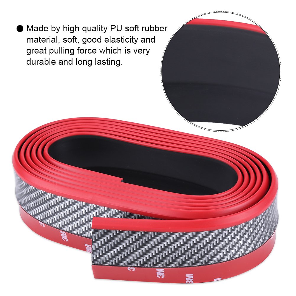 Buy Front Bumper Lip, Red Black Samurai Carbon Fiber 2.5M Car Front