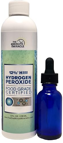 12% de peróxido de hidrógeno grado alimenticio médico 8 onzas. Recomendado por The One Minute Cure Book. Nuestra marca OMM es la elección por