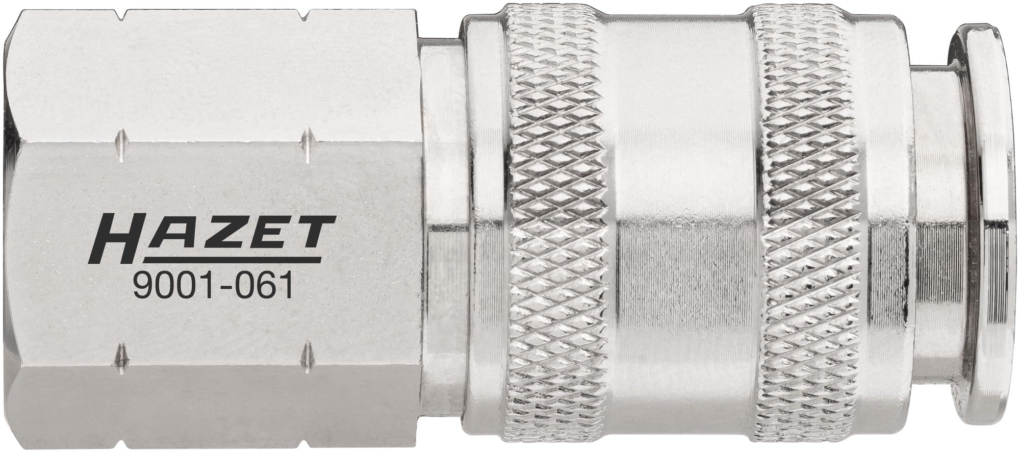 HAZET Raccordo rapido per aria compressa 9001-061, filettatura interna da 3/8 di pollice, Compatibile con vari nippli di sistema, Robusto e durevole, Per nippli di collegamento allaria