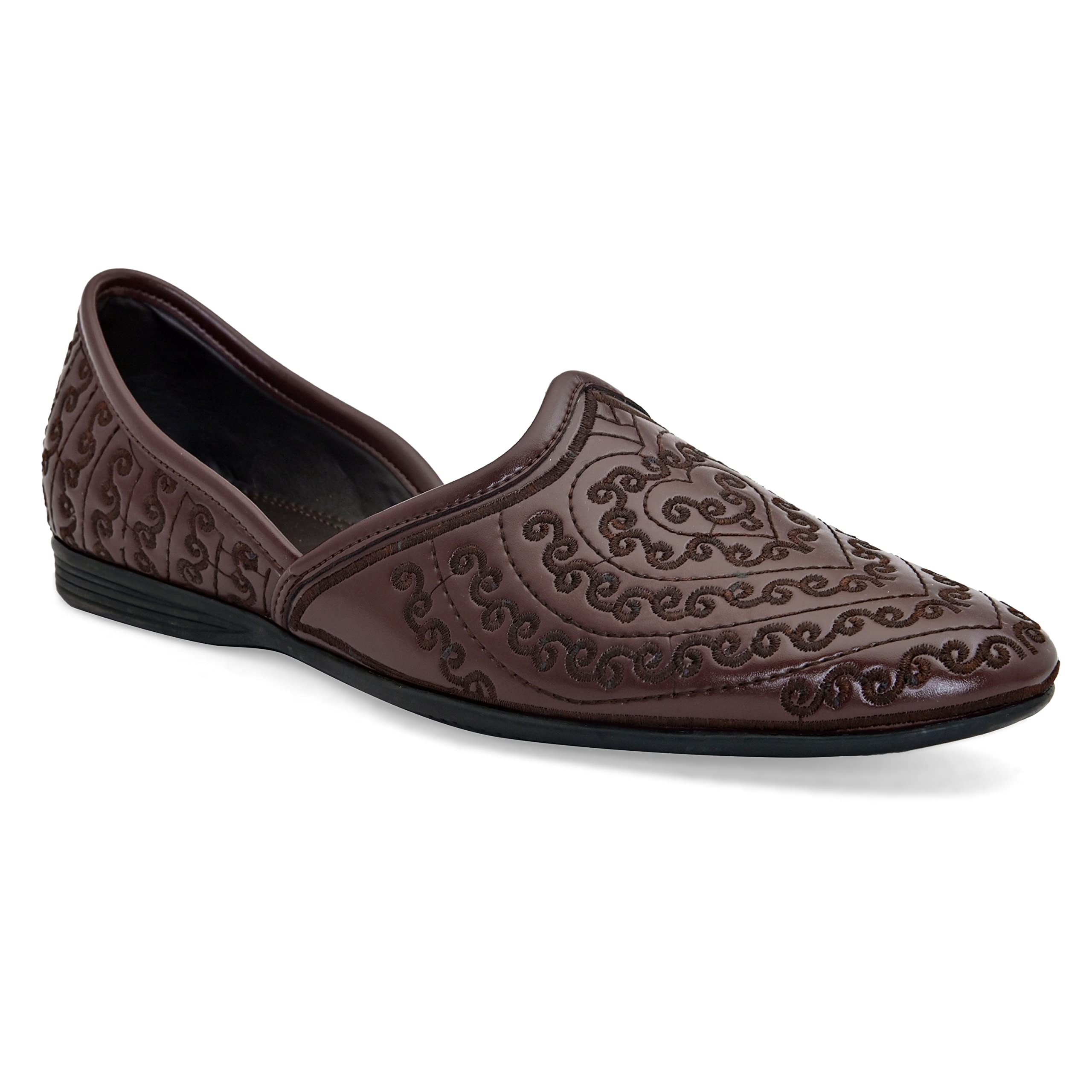 San Frissco Men Faux Leather Atlantis Cherry Mojaris (B09Q94J61Y) Amazon Price History, Amazon Price Tracker