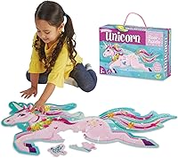 Vista 1 de Peaceable Kingdom Rompecabezas de unicornio brillante para el piso, 1 EA