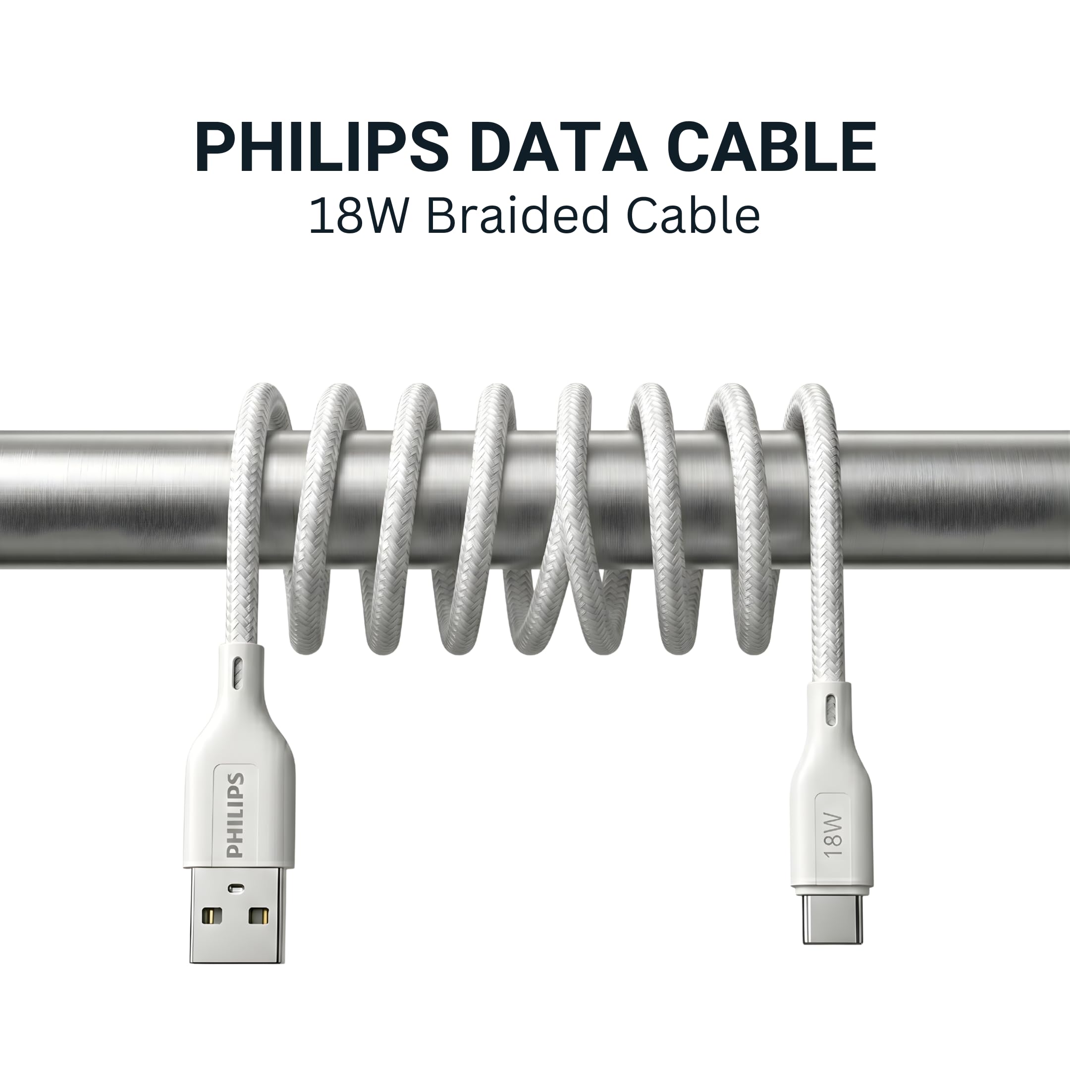 Philips 18W USB-C Cable - Fast Charging & Data Sync -2