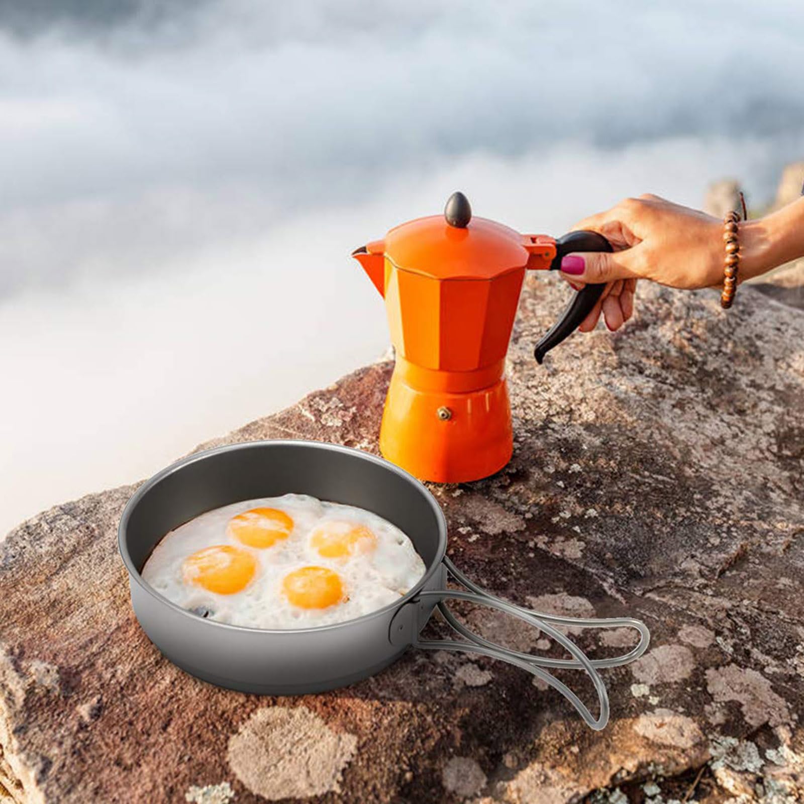Compacts Assiette de camping avec poignée pliable et légère pour randonnée en plein air