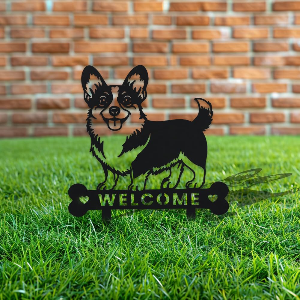 WADORN Dog Breed Welcome Metal Decorative Garden Stakes - Image 3