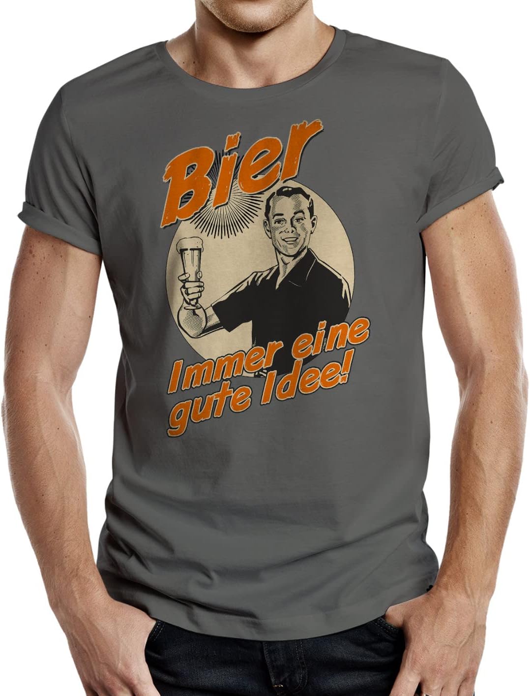 T-Shirt „Bier – Immer eine gute Idee" (RAHMENLOS)