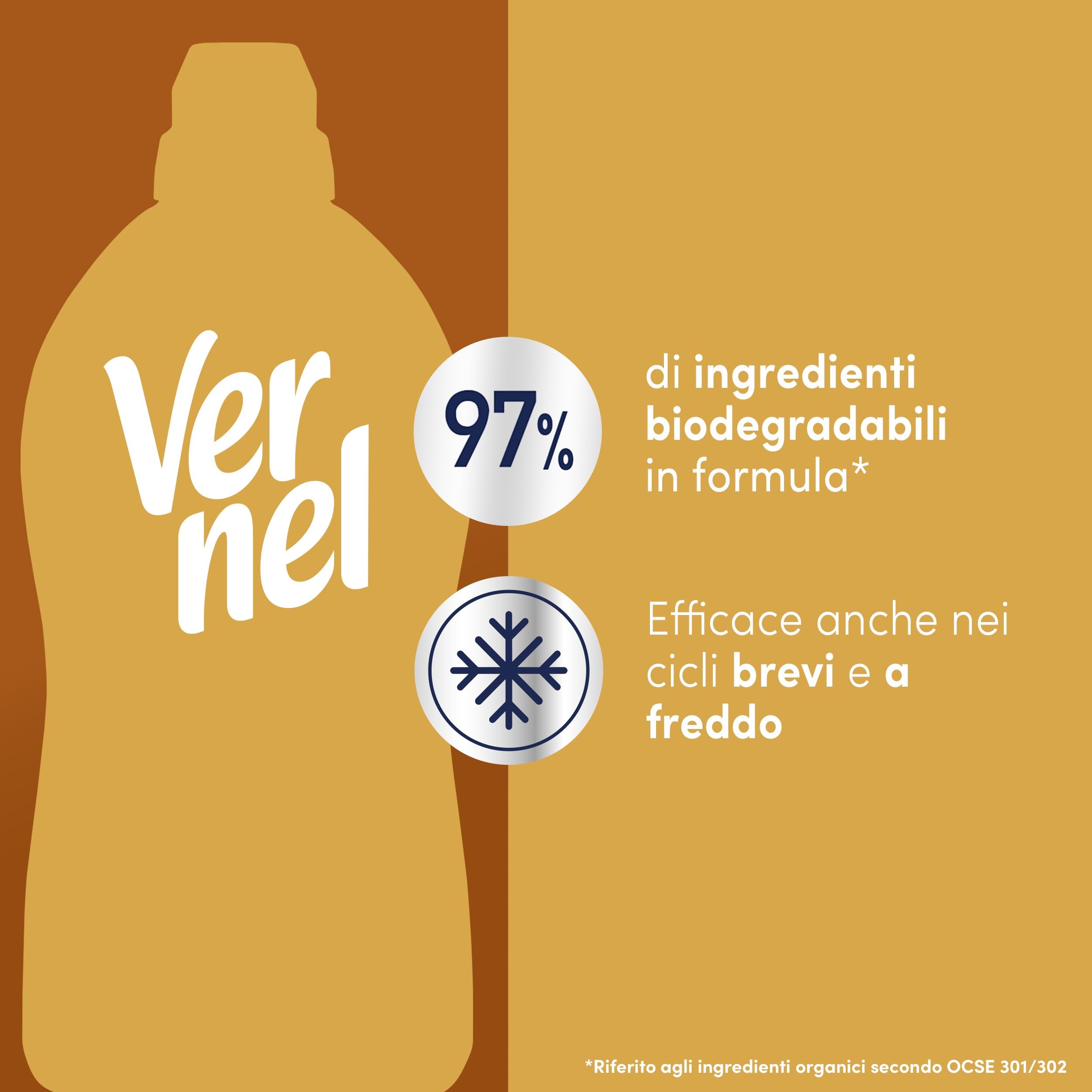 Ammorbidente Concentrato Vernel Aromatherapy Fascino di Frangipani (10 x 48 lavaggi), Ammorbidente Concentrato per Tutti i Tessuti, Profumo di Lunga Durata con Oli Essenziali