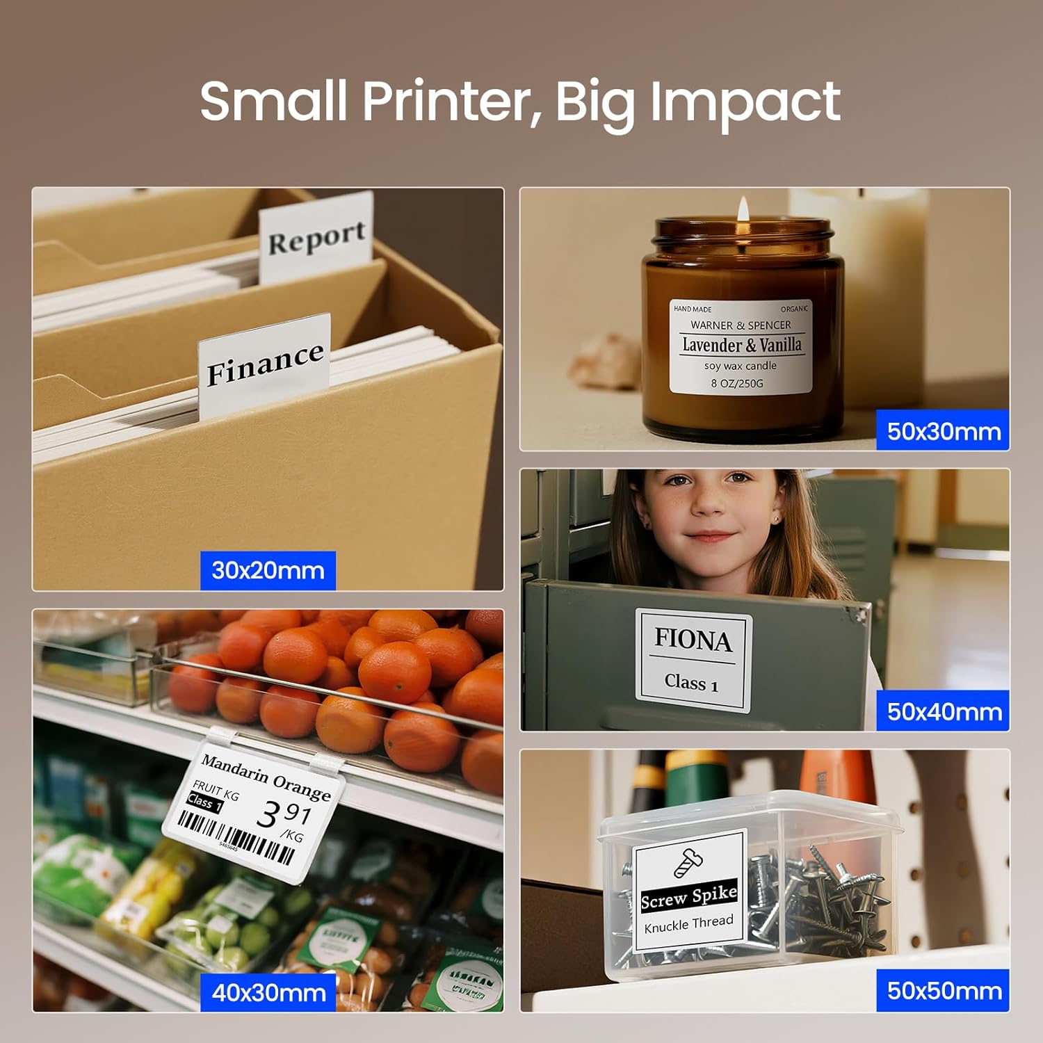 CLABEL 50 x 30mm (1.96'' x 1.18'')-230 Labels/Roll,1 Rolls Multi-Purpose Thermal Stickers Papers Self-Adhesive for Home Business Logo File Jar Gift Sticker Labels (White) - Image 3