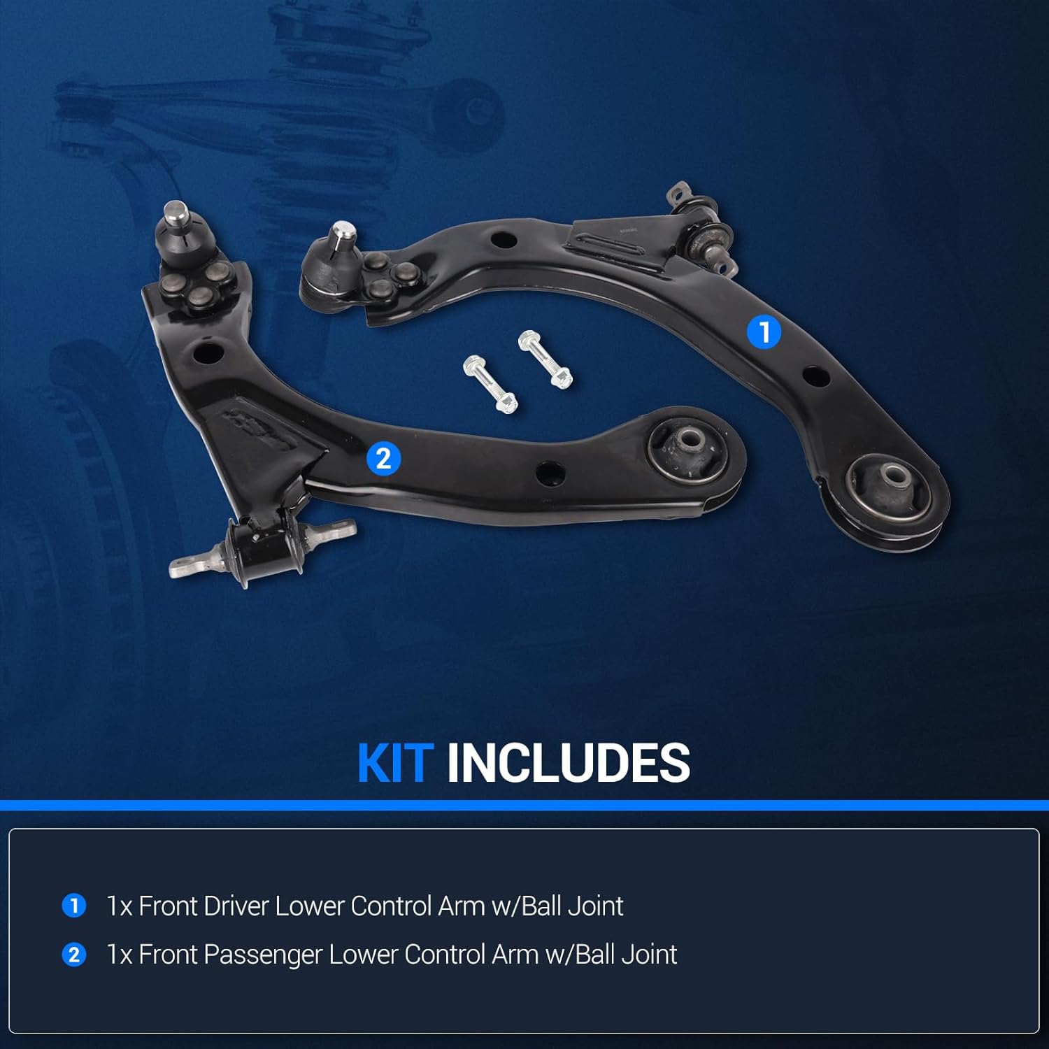 Autoround Front Lower Control Arm w/Ball Joint Compatible with Chevrolet Cobalt 02-10 HHR 06-11, Saturn Ion 03-07, Pontiac G5 07-10 Pursuit 05-06, 2pcs - K620301 K620302