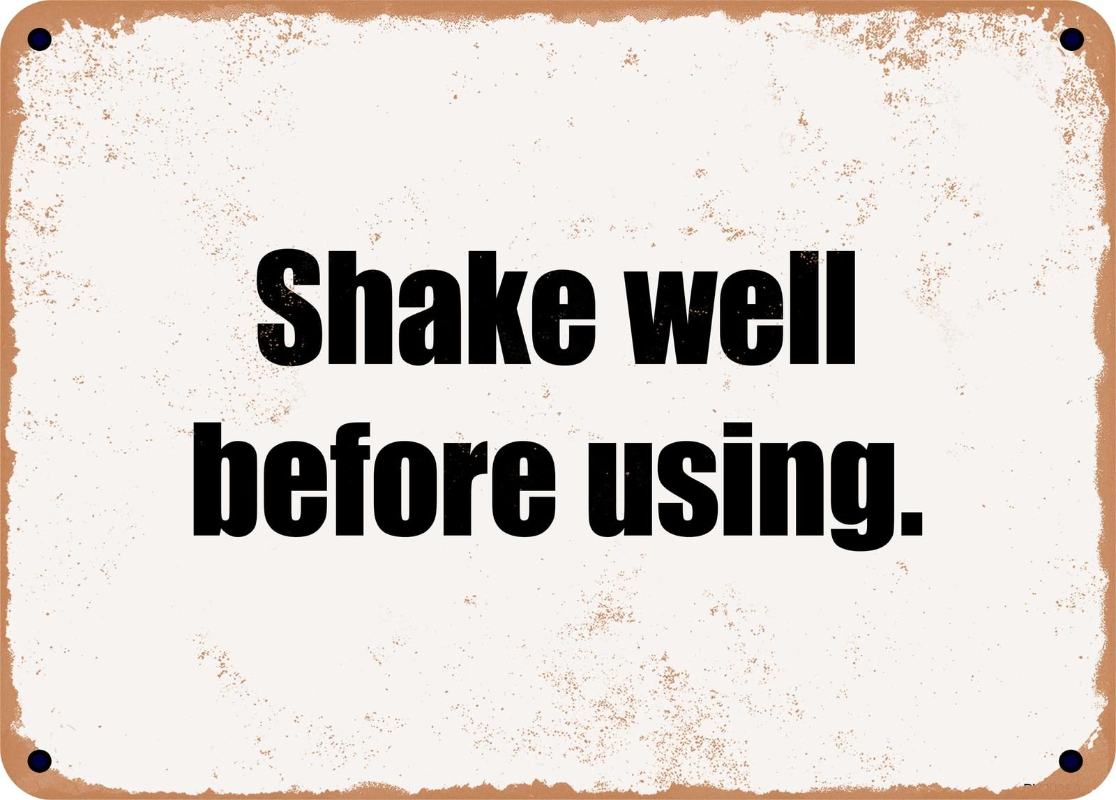 Miaomansenstore Metal Sign - Shake Well Before Using Home Decor