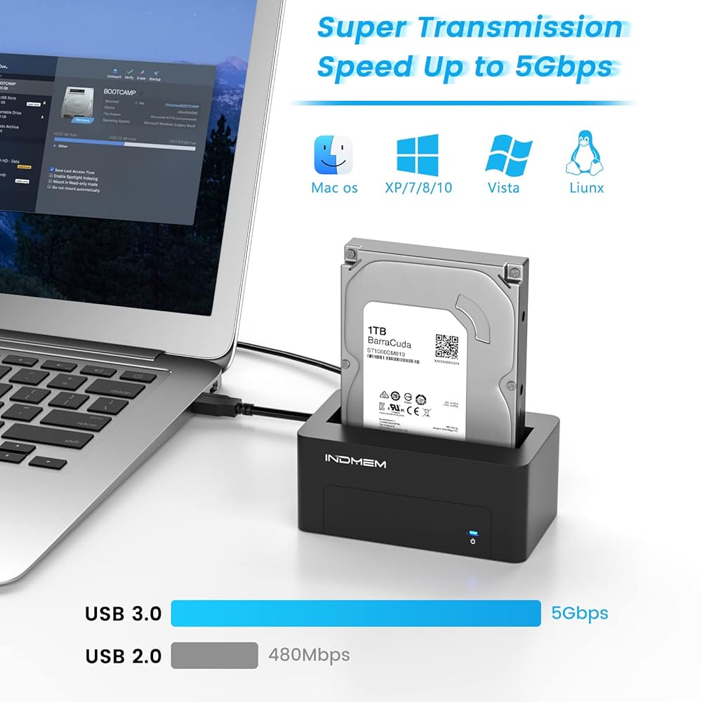 Docking Station Pour Disqu SAS 2.5 SFF-8482 Liaison USB3 0 5g 3760306795761