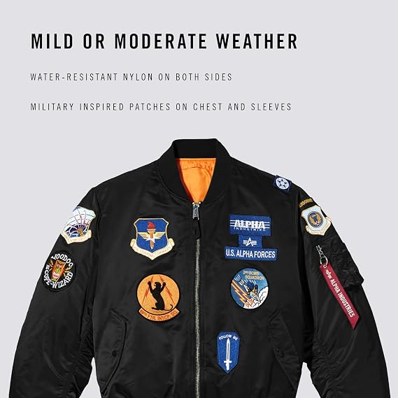 Alpha Industries Men's Squadron MA-1 Flight Jacket