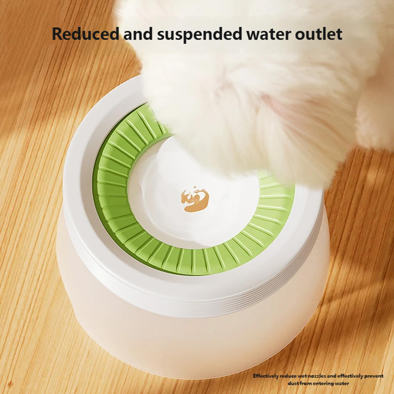 Moderno distributore d'acqua per animali domestici con design galleggiante mantiene la bocca dell'animale domestico asciutta, semplice da montare, ciotola per bere per viaggi uso quotidiano ciotola